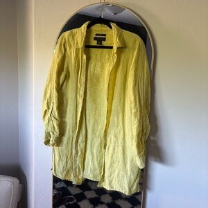 Tahari Lime 100% Linen Shirt